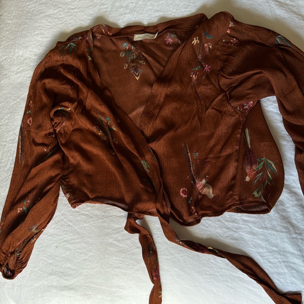 Savannah Morrow silk wrap top